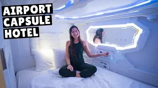 THAILAND CAPSULE HOTEL (sleeping in the Bangkok airport)