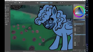Ponies and flowers in the mountains MLP Speedpaint