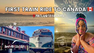 Business class train on amtrak cascades from portland to vancouver solo 🇺🇸 🇨🇦 | u.s to canada train