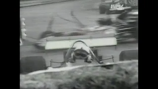 Last lap of the 1970 Monaco GP - Jack Brabham crashes in the last corner and Jochen Rindt wins