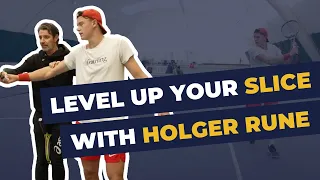 Full slice lesson with Holger Rune and Patrick Mouratoglou