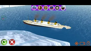 The RMS Titanic if she hit the berg at her stern