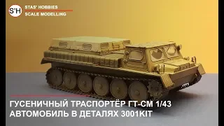 ГТ-СМ Гусеничный транспортёр от AVD 1:43 сборка