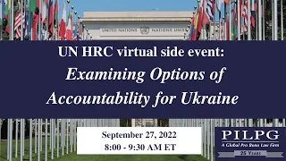 UN Human Rights Council side event: Exploring Options for Accountability in Ukraine