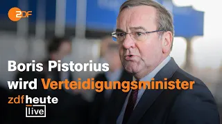 Boris Pistorius wird Verteidigungsminister: Strack-Zimmermann zu Herausforderungen | ZDFheute live