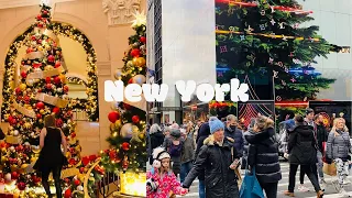 [4K]🇺🇸NYC Christmas Walk 2021🎄Festive 5th Ave, Madison Ave, Peninsula Hotel, Ralph’s☕️ | Nov 2021