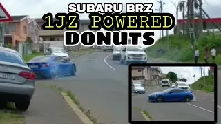 STREET DRIFTS & DONUTS 😜😈 (SUBARU 1JZ BRZ) @PROJECTDRIVEN1