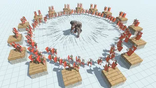 100 Romanus Spear Thrower Circle Animal Revolt Battle Simulator