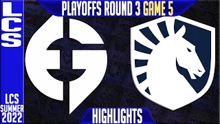 EG vs TL Highlights Game 5 | LCS Playoffs Summer 2022 Round 3 Lower Evil Geniuses vs Team Liquid G5