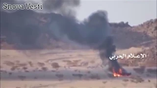 Уничтожение хуситами из "Ансар Аллах" с помощью ПТРК саудовских войск