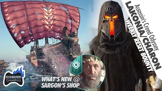 Assassin's Creed Odyssey Legendary LAKONIA Ship/Charon Lieutenant Weekly Bounty Sargon Items Reset