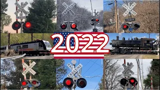 American Railroad Crossing Compilation 2022