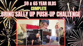 59 & 65 Year Old Complete The Bring Sally Up Pushup Challenge 👊@fitat60plus
