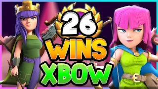 26 Wins in the Global Tournament with Xbow -- Clash Royale