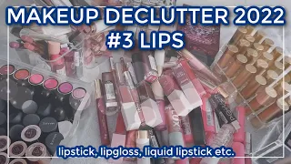 MAKEUP DECLUTTER 2022 // Lips: (liquid) lipstick, lip oil, lip stain, lipgloss, lipbalm & lip liner