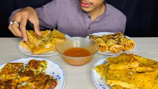 ASMR CHICKEN SHAWARMA, SANDWICH, CHEESE PATTIES, Veg SHAMMI WITH CHILLI SAUCE, MUKBANG | EATING FOOD