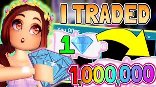 I Traded 💎1 DIAMOND Into 1,000,000 DIAMONDS💎: FULL SERIES ~Royale High Trading Challenge