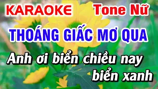 Thoáng Giấc Mơ Qua Karaoke TONE NỮ Nhạc Sống | Hoài Phong
