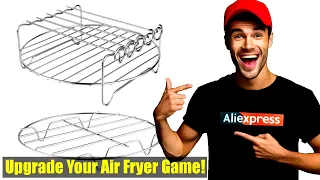 Maximize Your Air Frying Experience with 2 Pcs Air Fryer Rack Set! Must-Have Accessory for XL