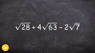 How to add and subtract three radicals, square root