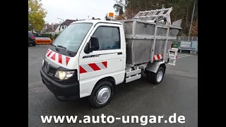 Piaggio Porter  Maxxi Müllwagen Kamm Schüttung Presse Alubehälter 4m³ 001