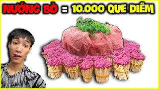 Đức Mõm | Nướng Bò Siêu Cay Bằng 10.000 Que Diêm !!!