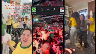 Brazil 2 v 0 Serbia Brazil Fans Reaction | FIFA World Cup Qatar 2022