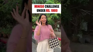 **INTENSE** miniso challenge ₹1000 #minisotrend #challenge