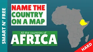 Guess the Country Africa Map Quiz | Hard