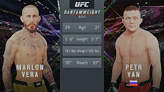 Marlon Vera Vs. Petr Yan : UFC 4 Gameplay (Legendary Difficulty) (AI Vs AI) (PS5)