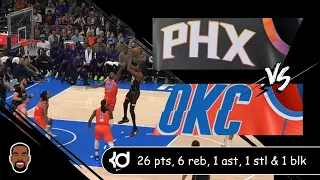 KEVIN DURANT HIGHLIGHTS | SUNS AT THUNDER | MARCH 29, 2024