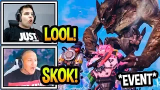 STREAMERZY REAGUJĄ NA EVENT - *ROBOT VS POTWÓR* W FORTNITE! ( SHOTY FORTNITE )