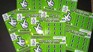 NEW Green £1 Doubler scratch cards #scratchcards #nationallottery