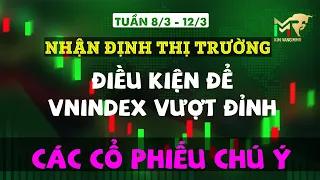 ✅ Nhận định thị trường chứng khoán tuần 8/3 - 12/3| Điều kiện Vnindex vượt đỉnh | Các cổ phiếu chú ý