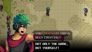 Apollo gets triggered by Lea's cheating (CrossCode NG+)