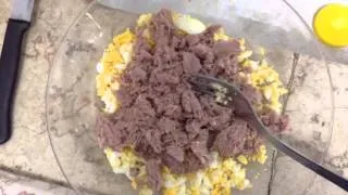 Салат из тунца по диетe Дюкана-этап Атака. Tuna salad, Dukan diet-the Attack Phase.