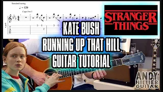 How to play Kate Bush - Running Up That Hill Guitar Tutorial (Stranger Things)