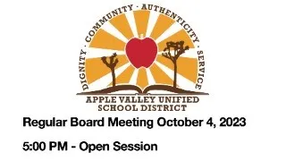 AVUSD Regular Board Meeting October 4, 2023