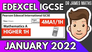 IGCSE Maths | Edexcel | January 2022 Paper 1H | Walkthrough | 4MA1/1H