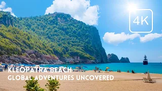 "🌞 Discovering Kleopatra Beach 🏖️ | Alanya Spring Stroll 🚶‍♂️🌸 | 4K HDR Waves & Serenity 🌊🎥"