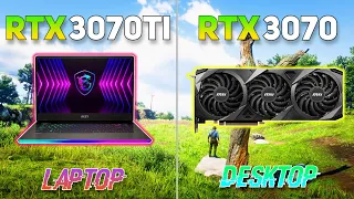 RTX 3070Ti Laptop vs RTX 3070 Desktop Gaming Benchmark | Test in 9 Games |