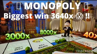 Biggest win in Monopoly 3640x  4 Rolls 🤑😱😍 [July 22, 2022]