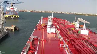 Time Lapse Crude Oil Tanker  Berthing , Arrival Port , Entire Discharging ops .