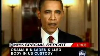 President Obama tells the nation: Osama bin Laden is dead