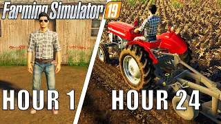 I spent 24 Hours on No Man's Land $ 0 ... ep.1 🚜Farming Simulator 2019 timelapse