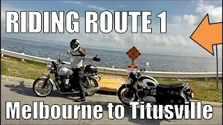 Riding Route 1: Melbourne to Titusville, FL - Two Triumph Bonnevilles