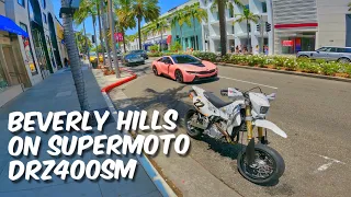 DRZ400SM POV freeride through Beverly Hills [4k]