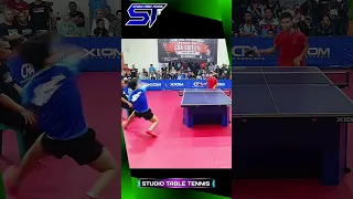 Fast footwork and killer topspin technique #tabletennis #pingpong #shorts