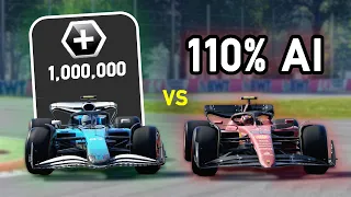 MAXED OUT MY TEAM CAR VS 110% AI IN F1 22