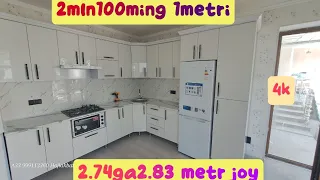 Oshxona mebel 99 9113360. Oq rangni yoqtiruvchilar uchun 2.74ga2.83metr joyga yasab ustanofka qildik